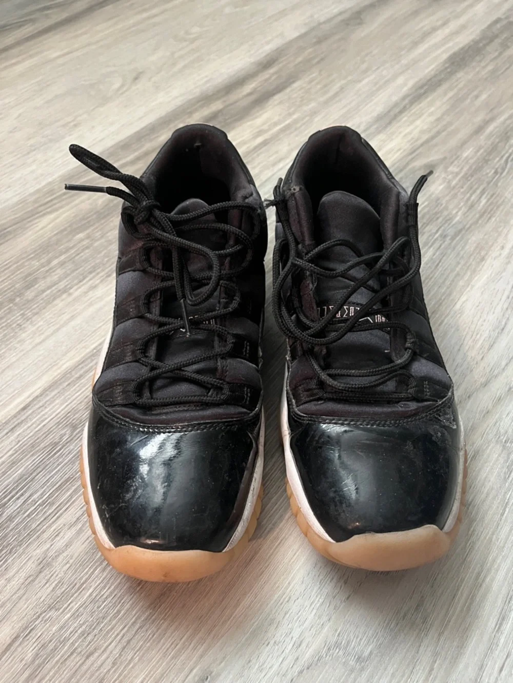 Black and Pink Jordan Mid Sneakers with Gum Sole - Picture 2 of 6